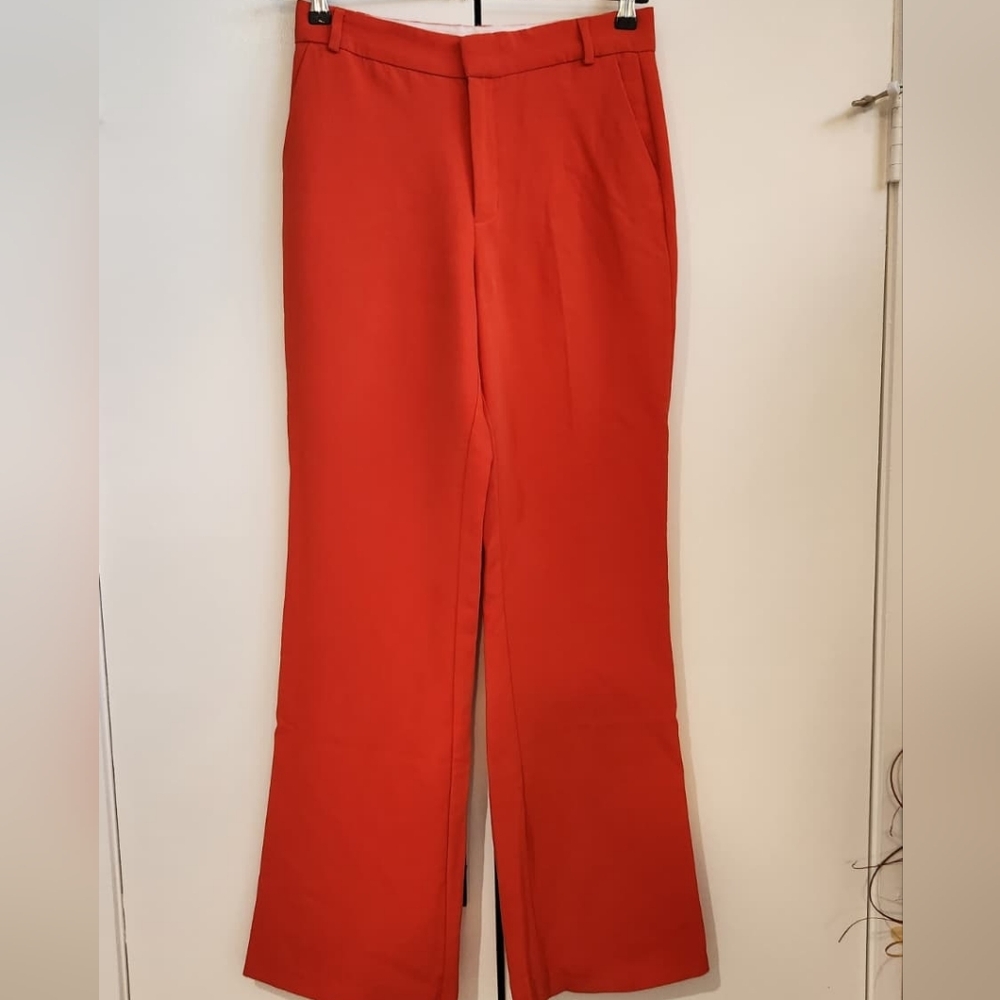 ZARA Red Wide-Leg Dress Pants – Size S (USA S / MEX 26)